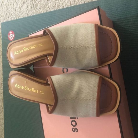 [wear once] Acne Studios Two Tone Mule Sandals in EU37 - Picture 3 of 5